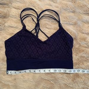 Lorna Jane Size M Navy Strappy Sports Bra